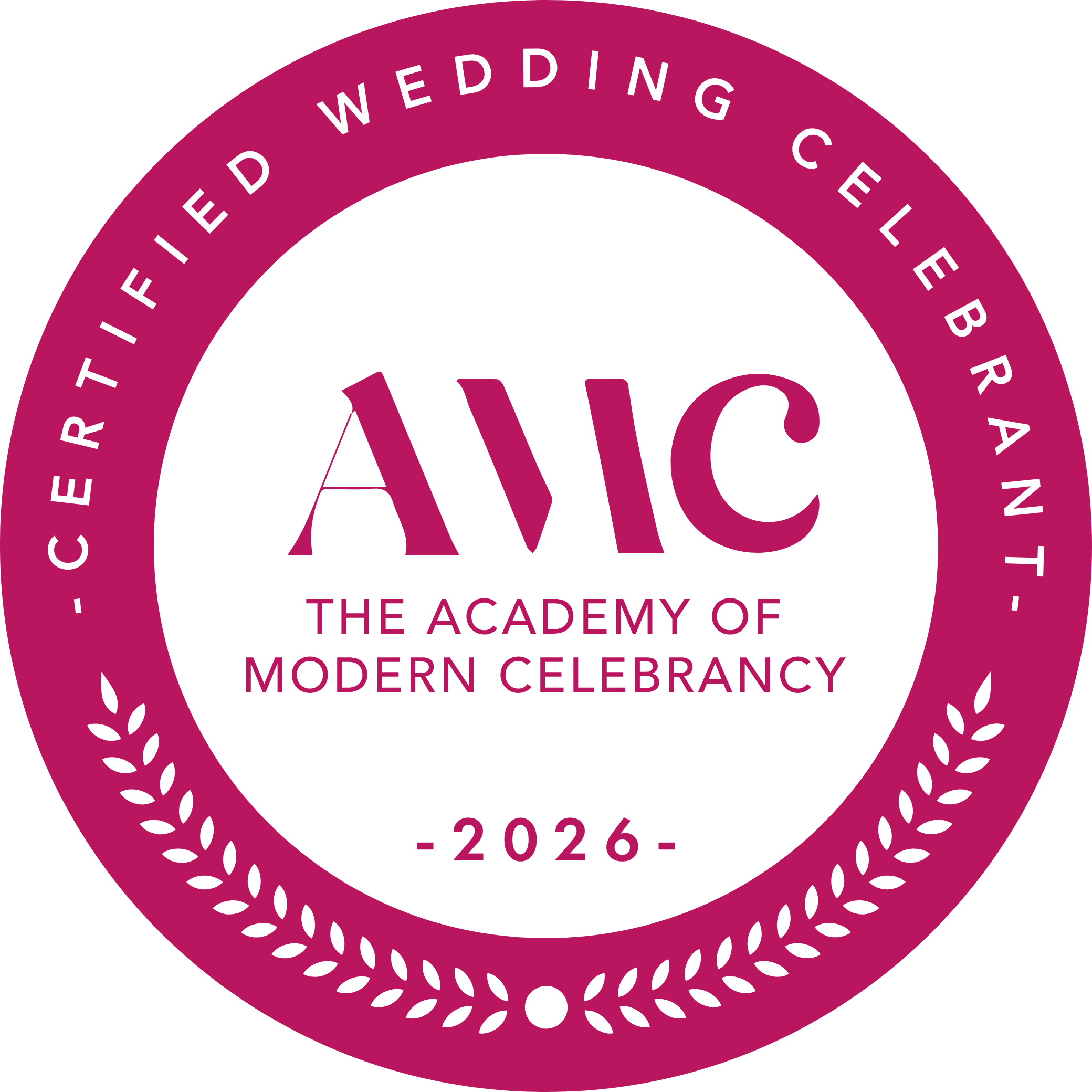 AMC Certified for Wedding Celebrancy