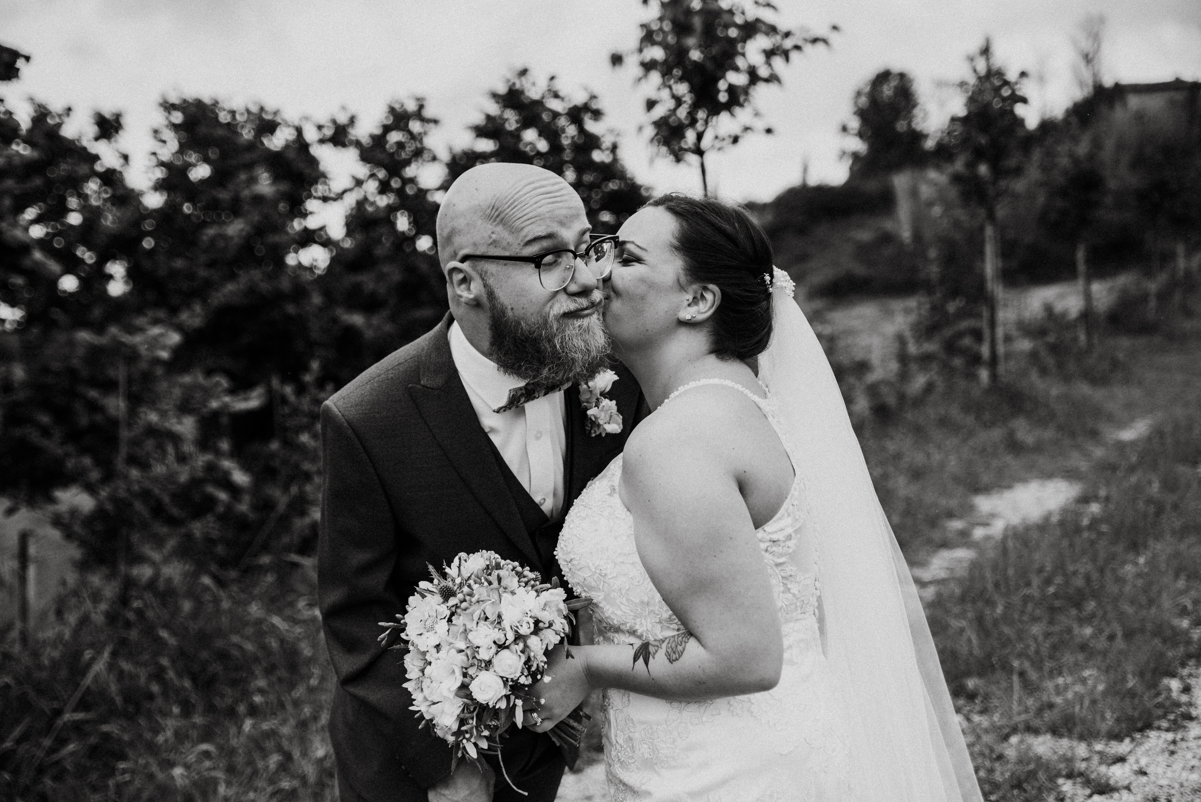 Happy wedding couple